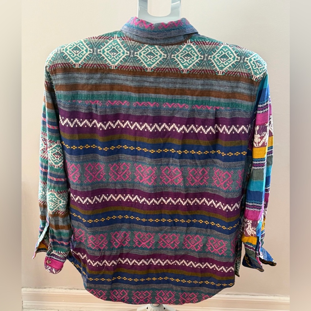 Vintage CM Company Brand Southwestern Shirt Size S Colorful Cotton - Picture 4 of 7